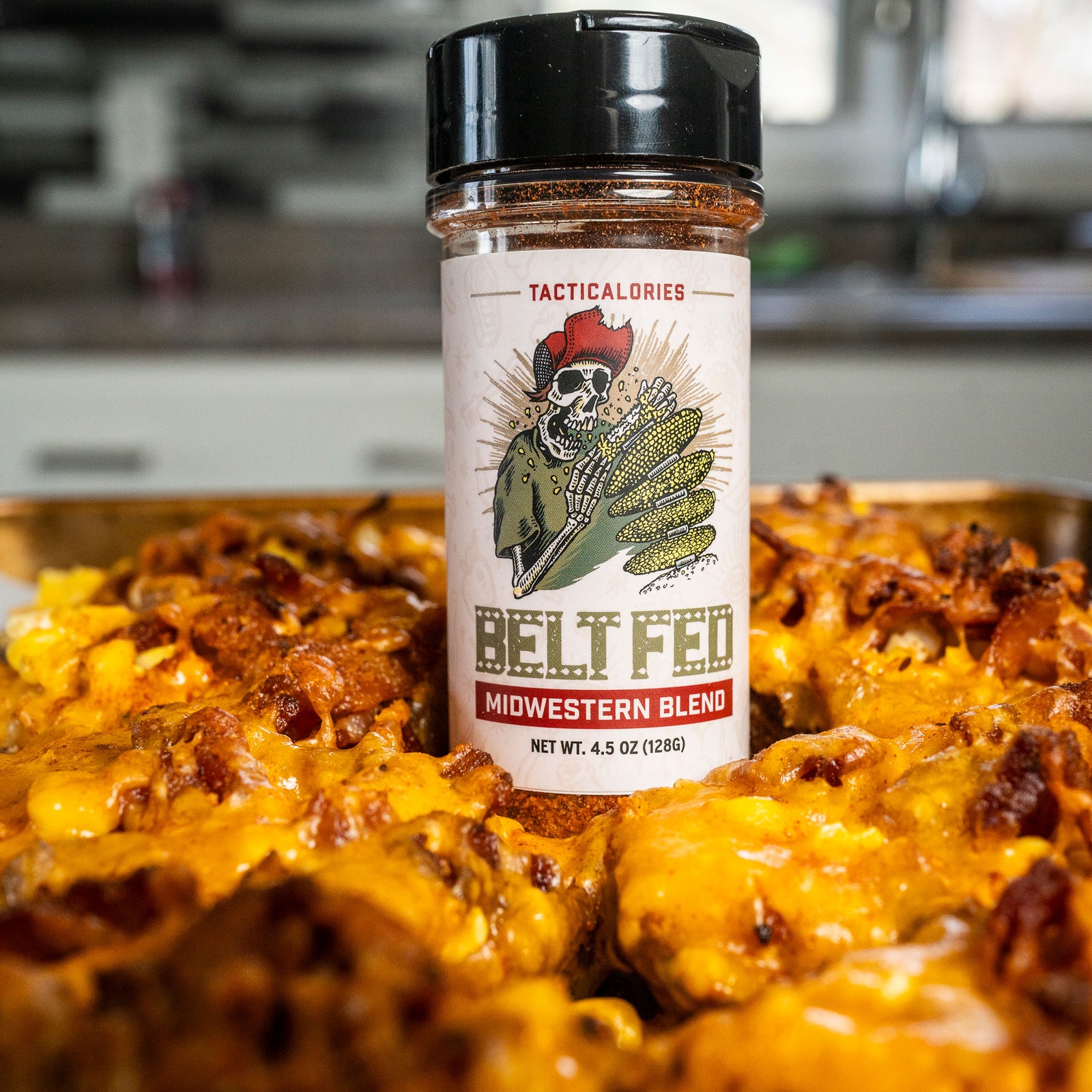 BELT FED Cheddar, Bacon, and Corn Twice Baked Potatoes